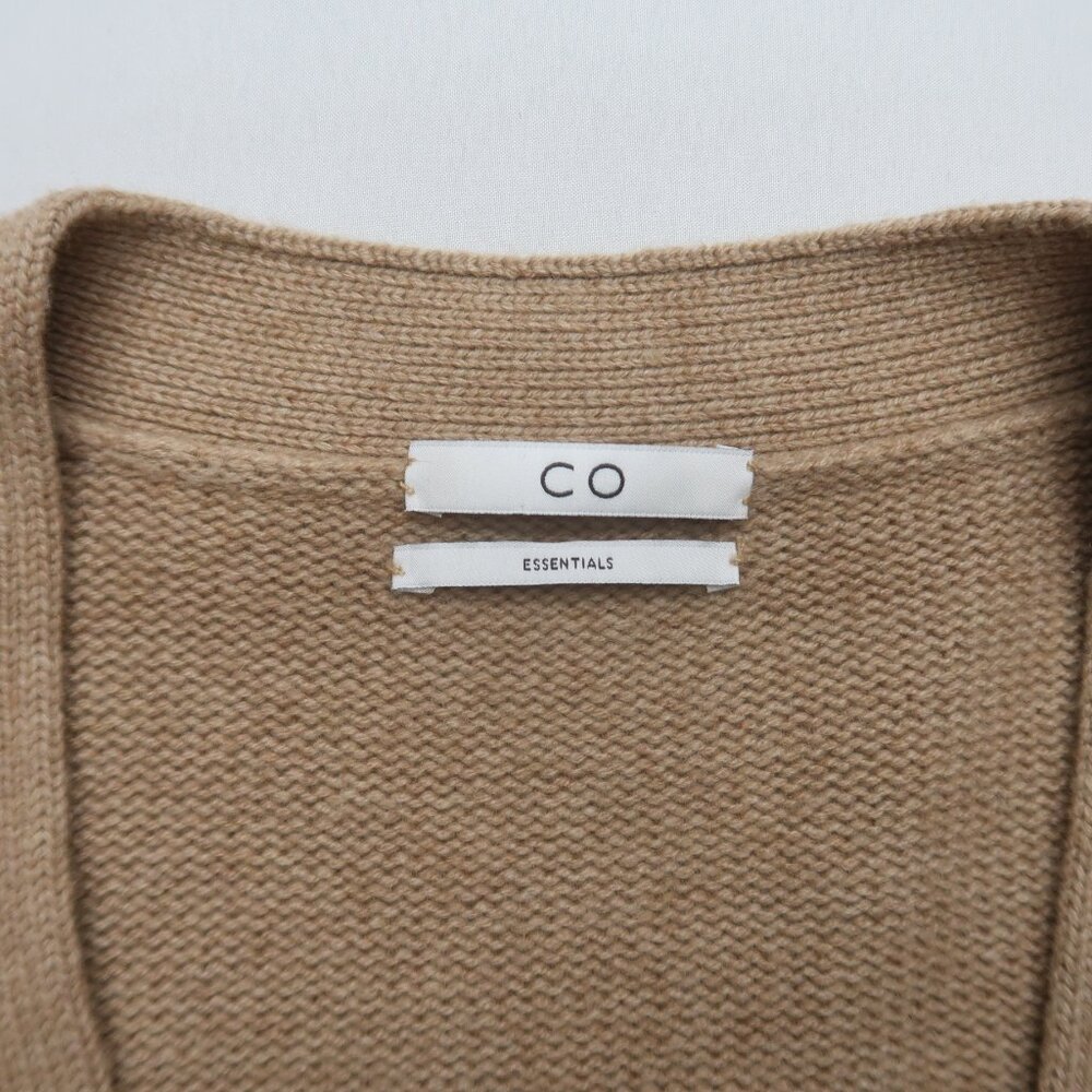 CO Essentials Womens Small Tan Cardigan Sweater Wool Cashmere - Picture 8 of 11
